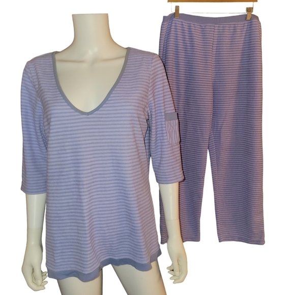 Willow Weaz Other - Willow Weaz Lounge Wear Blue Stripes L